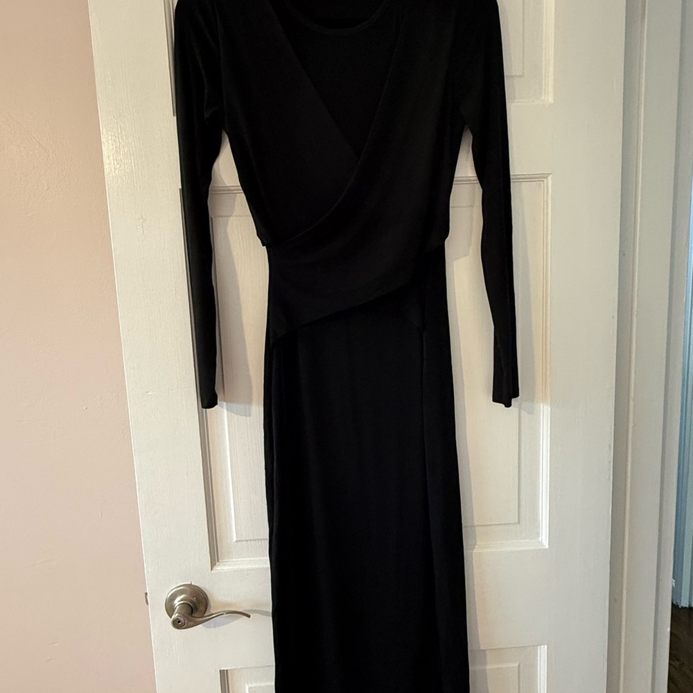 Vince Camuto Black Long Sleeve Maxi Dress